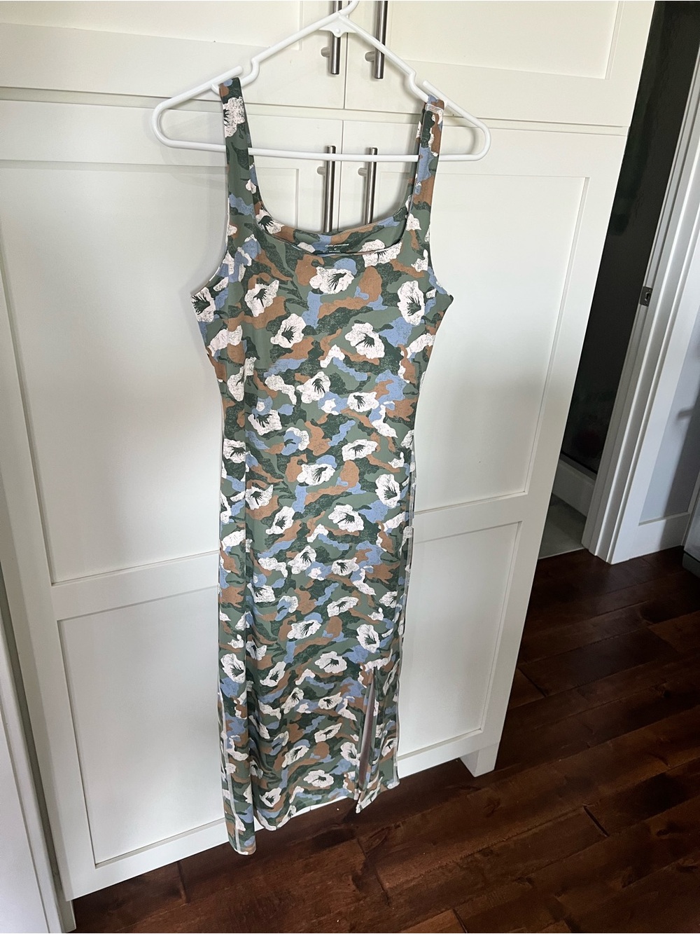 Daily Practice Anthropologie Camouflage Floral Maxi Dress - Green